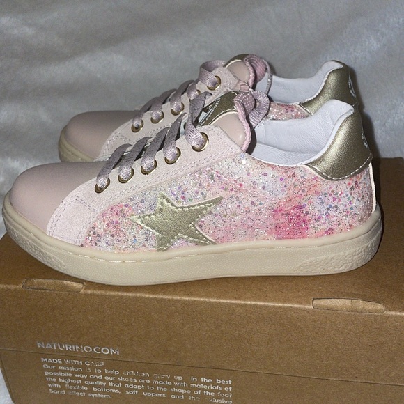 NWT NATURINO PINN Zip Sneaker in Cipria-Platinum - Picture 11 of 14